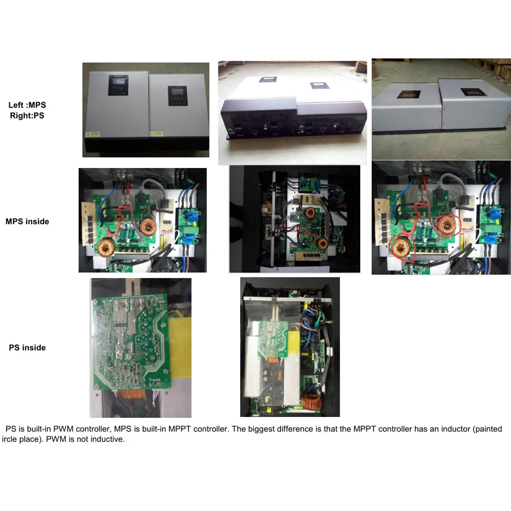 PowMr Hybrid Solar Inverter 24V 110V Pure Sine Wave Inverter 2400W 3KVA Solar Panel Generator Portable Wechselrichter