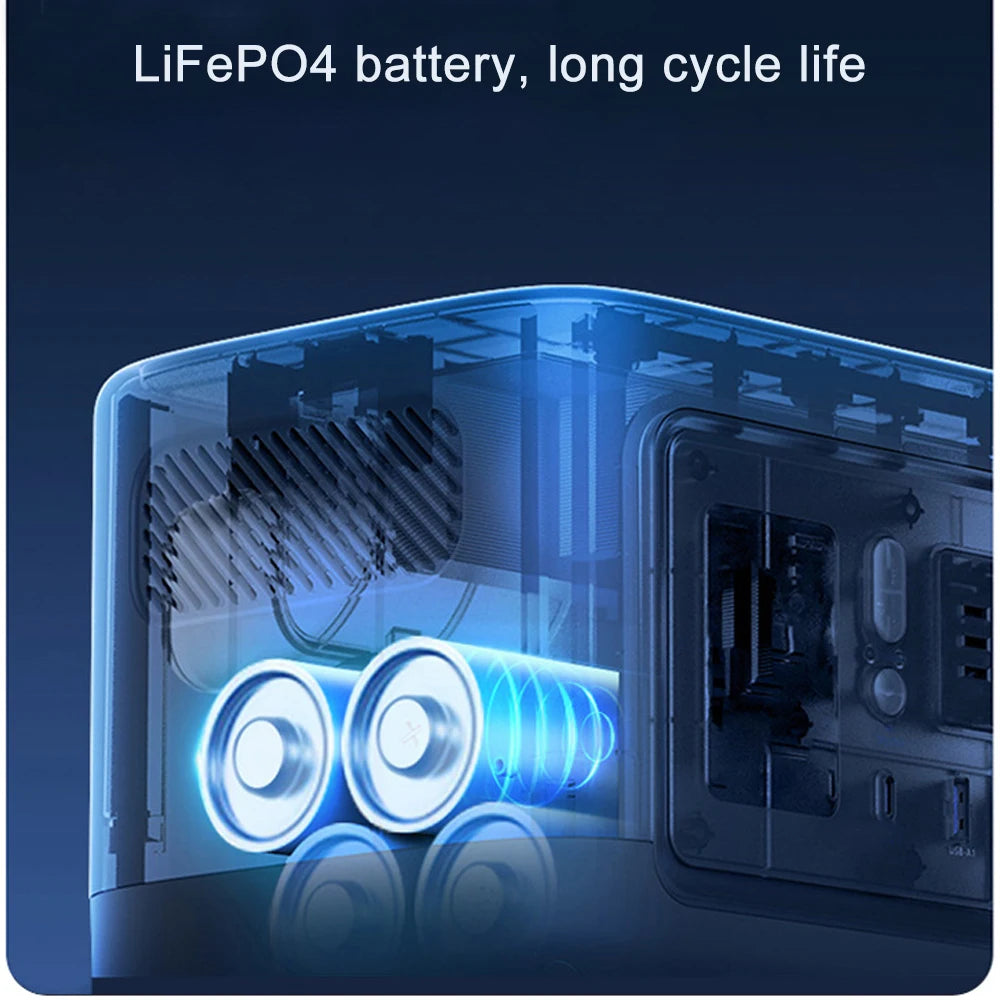 Portable Power Station 300W Solar Generator 110V 220V Outdoor Emergency Energy Charging Station Pure Sine Wave for Camping Home
