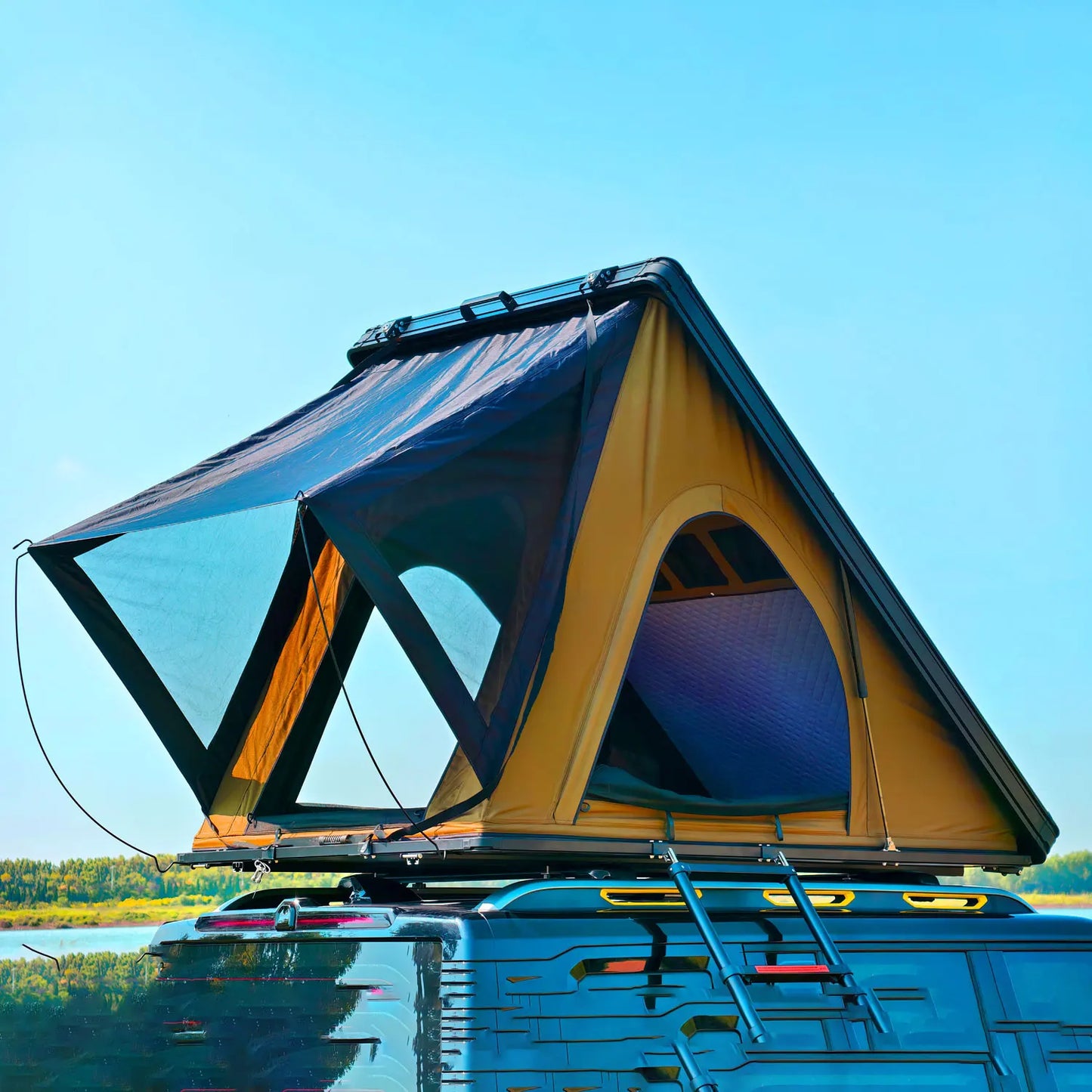 Factory Price Ultra-Thin Light Weight Rooftop Tent Aluminum Camping Car Roof Tent Hard Shell Roof Top Tent For Car