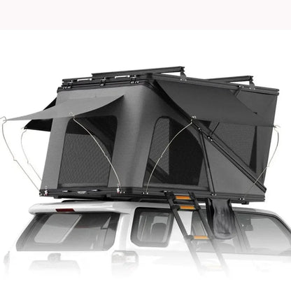 New Solar Panel Car Top Rooftop Tent Hard Cover Aluminum Clamshell