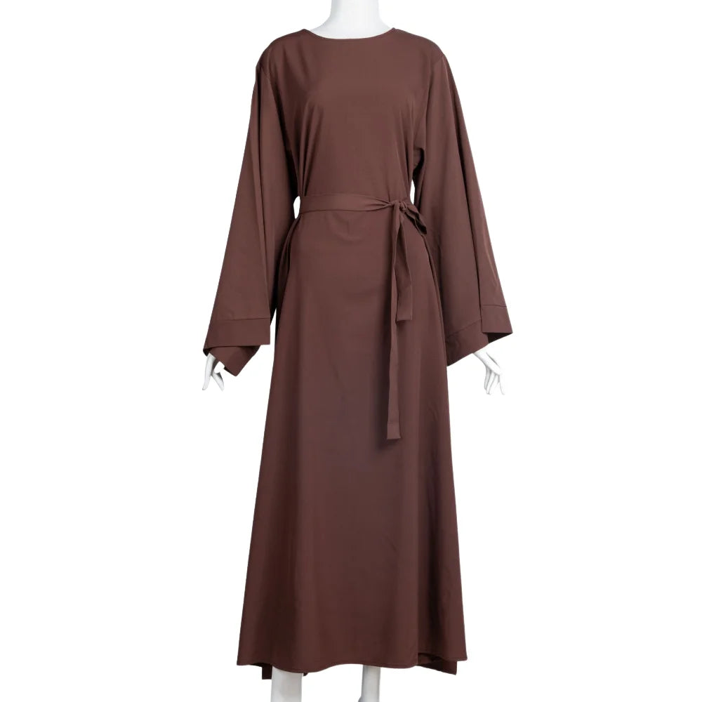 Kaftan Abaya Long Sleeve Maxi Dress Islamic Prayer Robe Modest Dress Full Length Muslim Abaya Dresses Modest Dress