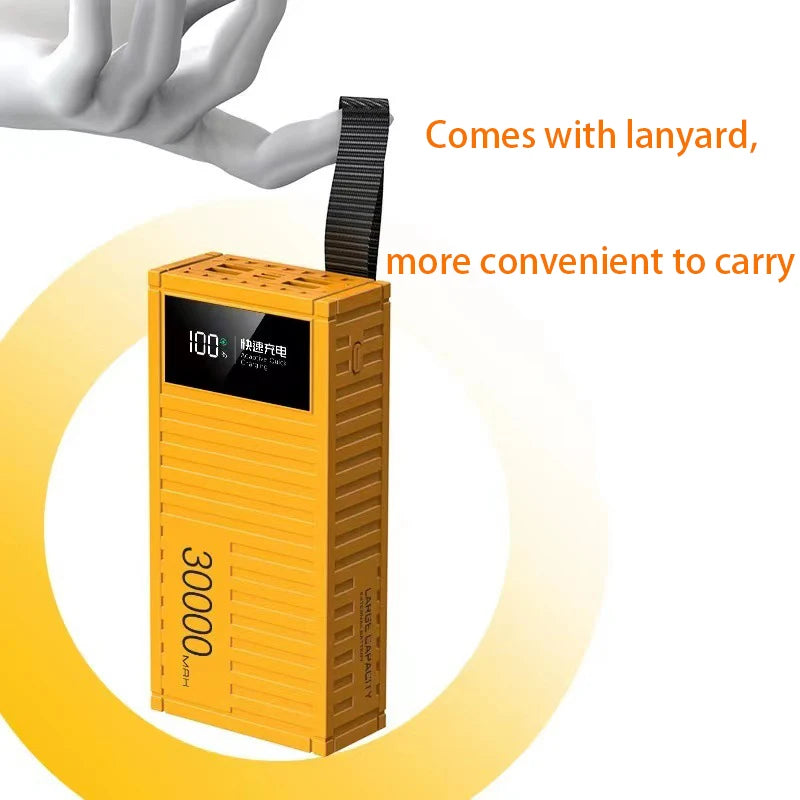 30000mAh Power Bank PD 20W Fast Charging Portable Outdoor Power Station Multifunctional USB Charger For Camping Home Outdoors