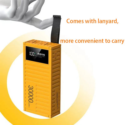 30000mAh Power Bank PD 20W Fast Charging Portable Outdoor Power Station Multifunctional USB Charger For Camping Home Outdoors