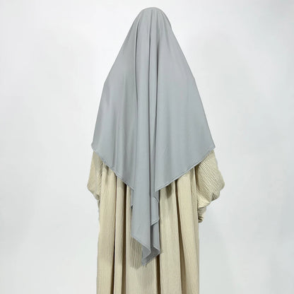 Premium Jersey Khimar Stretchy Breathable High Quality One Layer EID Ramadan Muslim Women Islamic Diamond Shape Prayer Hijab
