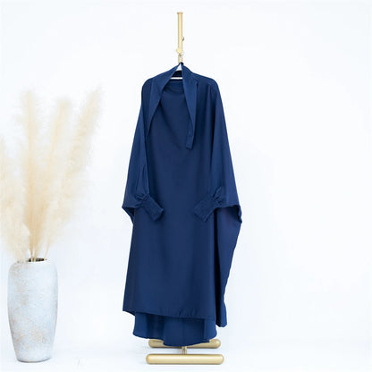 Mom Daughter Hijab Abaya Muslim Women Girl Prayer Garment Eid Ramadan Islam Clothing Khimar Kaftan Turkey Robe Burqa Hooded Gown
