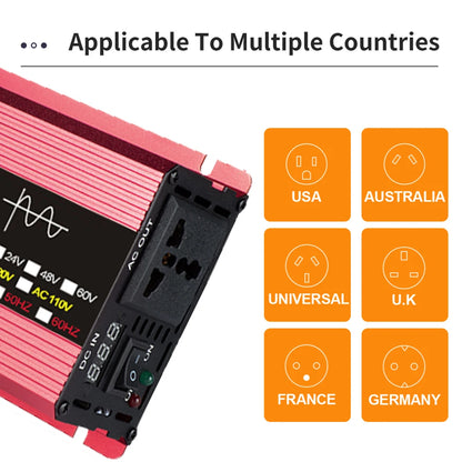 Pure Sine Wave Inverter DC 12V/24V To AC 110V/220V 1000W 1600W 2000W 2200W Portable Power Bank Converter Solar Inverter
