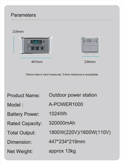 зарядная станция 220 v AC Outlets 300W 500W 1000W 2000W Portable Power Station портативная электростанция Ukraine Warehouse Ship