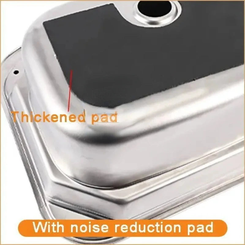 Caravan Camping Stainless Steel Hand Wash Basin Sink with Tempered Glass Lid Camper Accessories RV Stainless Steel Covered Sink