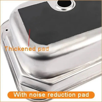 Caravan Camping Stainless Steel Hand Wash Basin Sink with Tempered Glass Lid Camper Accessories RV Stainless Steel Covered Sink