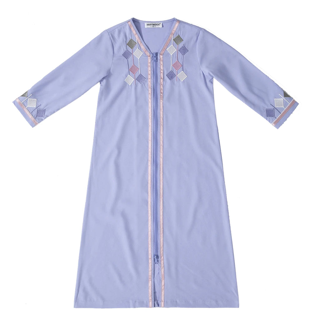 Kids Muslim Girls Abaya Prayer Long Maxi Dress Turkey Kaftan Arab Robe Dubai Islam Morocco Eid Party Ramadan Holiday Gown Caftan