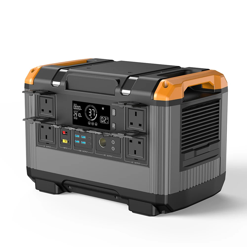 2016Wh Power Station Energy storage system Solar Panel large capacity home and outdoor 220V LifePO4  Battery 2400W Inverter