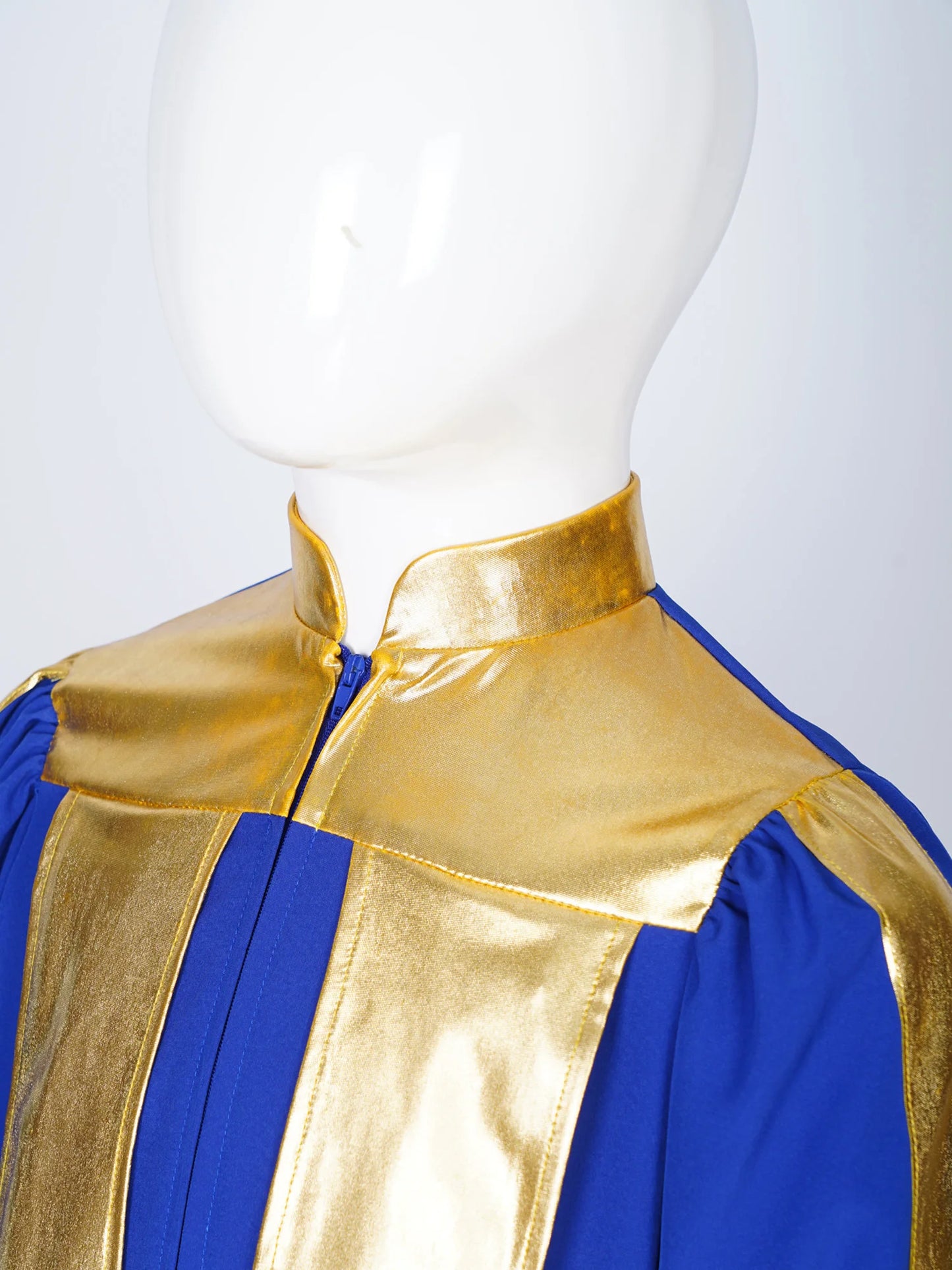 Halloween Kids Thobe for Muslim Boys Girl Metallic Contrast Color Arab Tobes Long Sleeve with Zipper Worship Dance Abaya Clothes