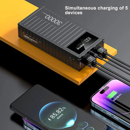 30000mAh Power Bank PD 20W Fast Charging Portable Outdoor Power Station Multifunctional USB Charger For Camping Home Outdoors