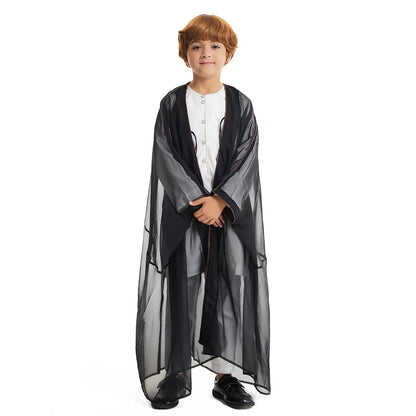 Middle East Kids Boy Robe Muslim Dress Kimono Dishdasha Islamic Dubai Saudi Abaya Prayer Abaya Ramadan Jubba Thobe Arab Clothing