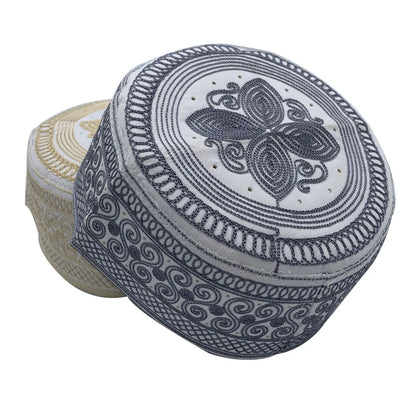 Cotton Embroidery Men's Muslim Hat Islam Ramadan Prayer Hats Arabia Men Headscarf Clothing Topkippot Turban Middle East Cap
