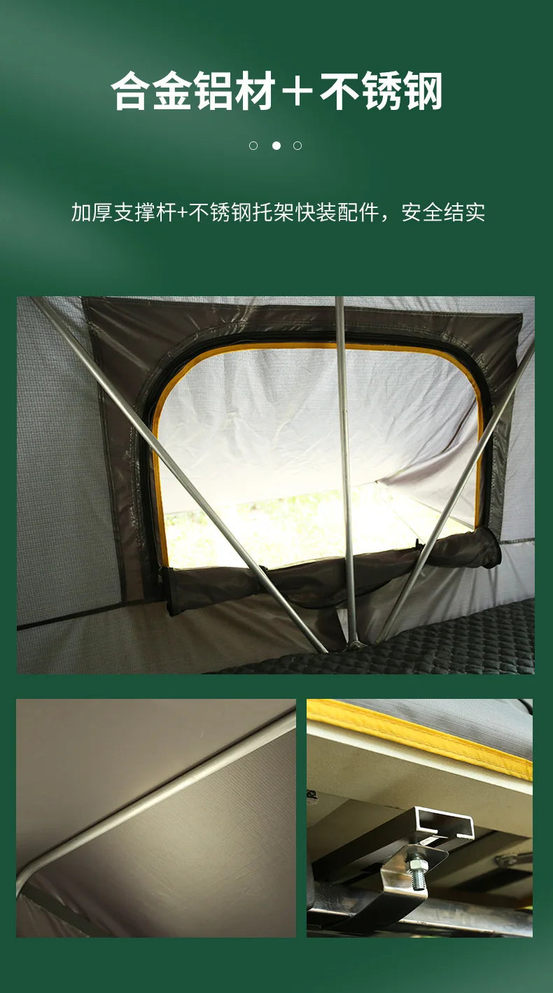 Outdoor Camping Automatic Self-Driving Soft Top Folding Extended Easy-to-Put-up Rainproof SUV Roof Top Tent