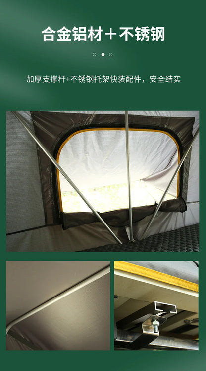 Outdoor Camping Automatic Self-Driving Soft Top Folding Extended Easy-to-Put-up Rainproof SUV Roof Top Tent