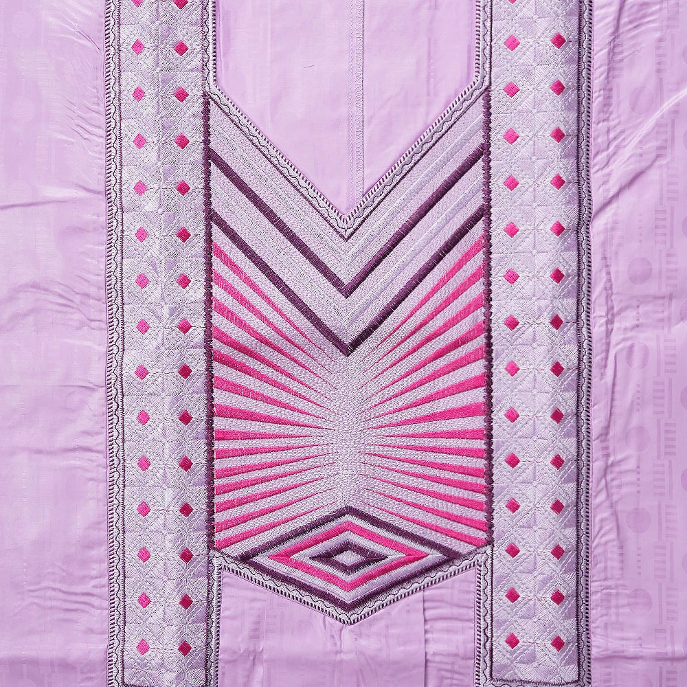New African Clothes for Men Dashiki Tradition Outfit Robe Embroidery Pink Tops Pants Suits Bazin Muslim Wedding Party Clothing
