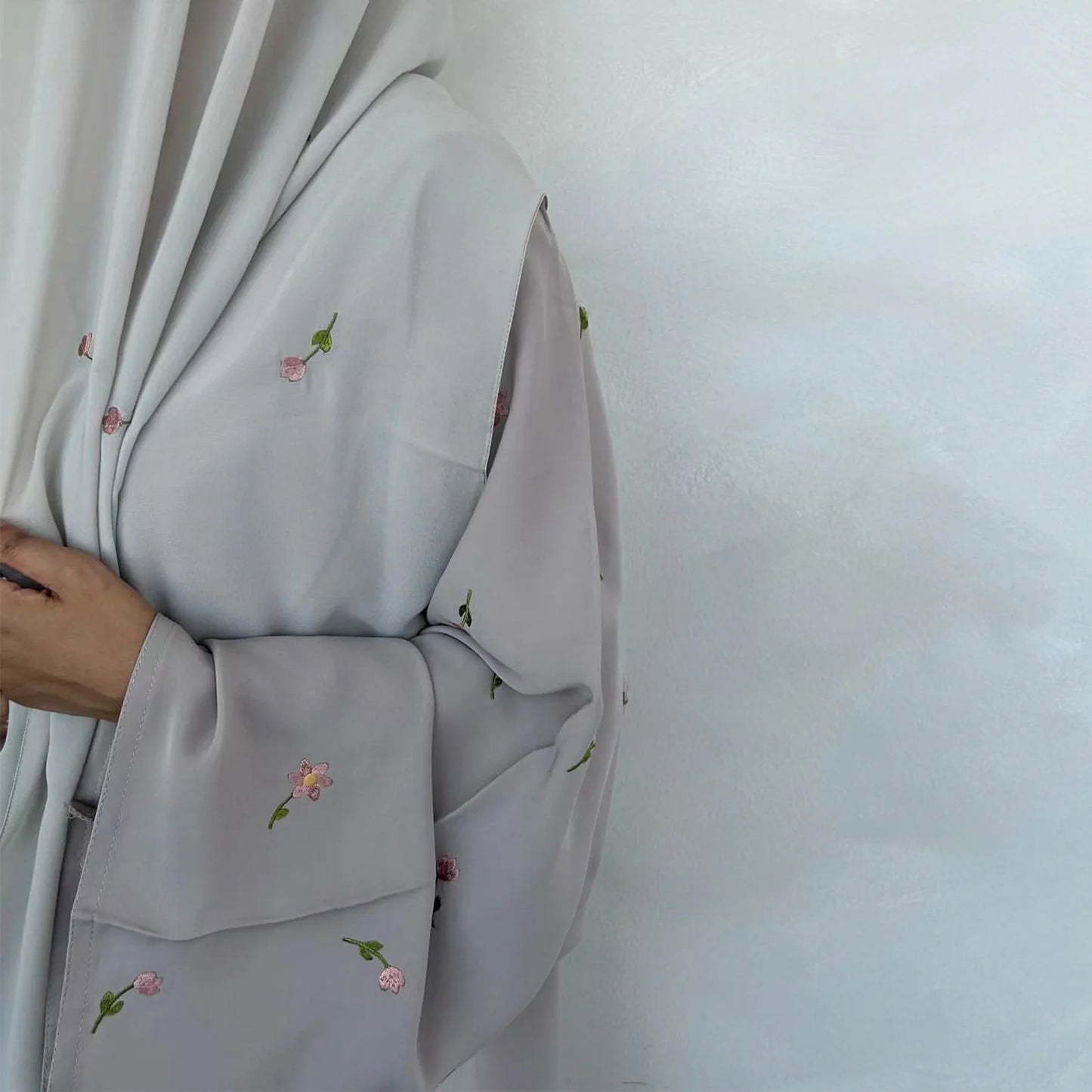 Flower Open Abaya Kimono Embroidery Muslim Abayas for Women Dubai Luxury Turkey Kaftan Hijab Robe Ramadan Eid Islamic Clothing