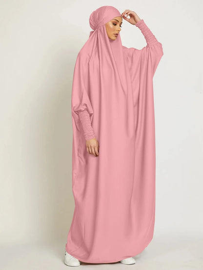 Muslim Women Jilbab Prayer Dress Hijab Hooded Abaya Ramadan Eid Islamic Clothing Dubai Saudi Black Robe Turkish Modes Dresses
