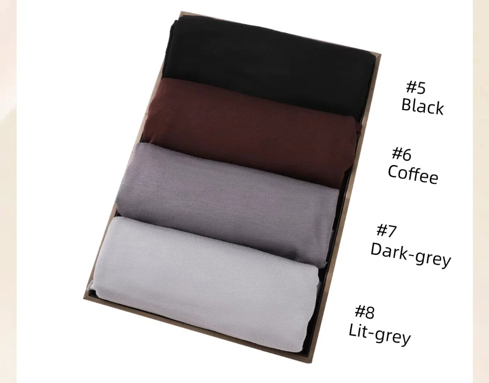 Muslim Women Premium Soft Modal Cotton Jersey Hijab Headwrap Stretchy Instant Hijab Scarf Forehead Cross Design Headscarf