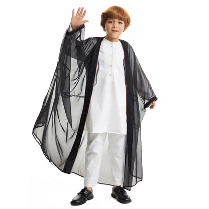 Middle East Kids Boy Robe Muslim Dress Kimono Dishdasha Islamic Dubai Saudi Abaya Prayer Abaya Ramadan Jubba Thobe Arab Clothing