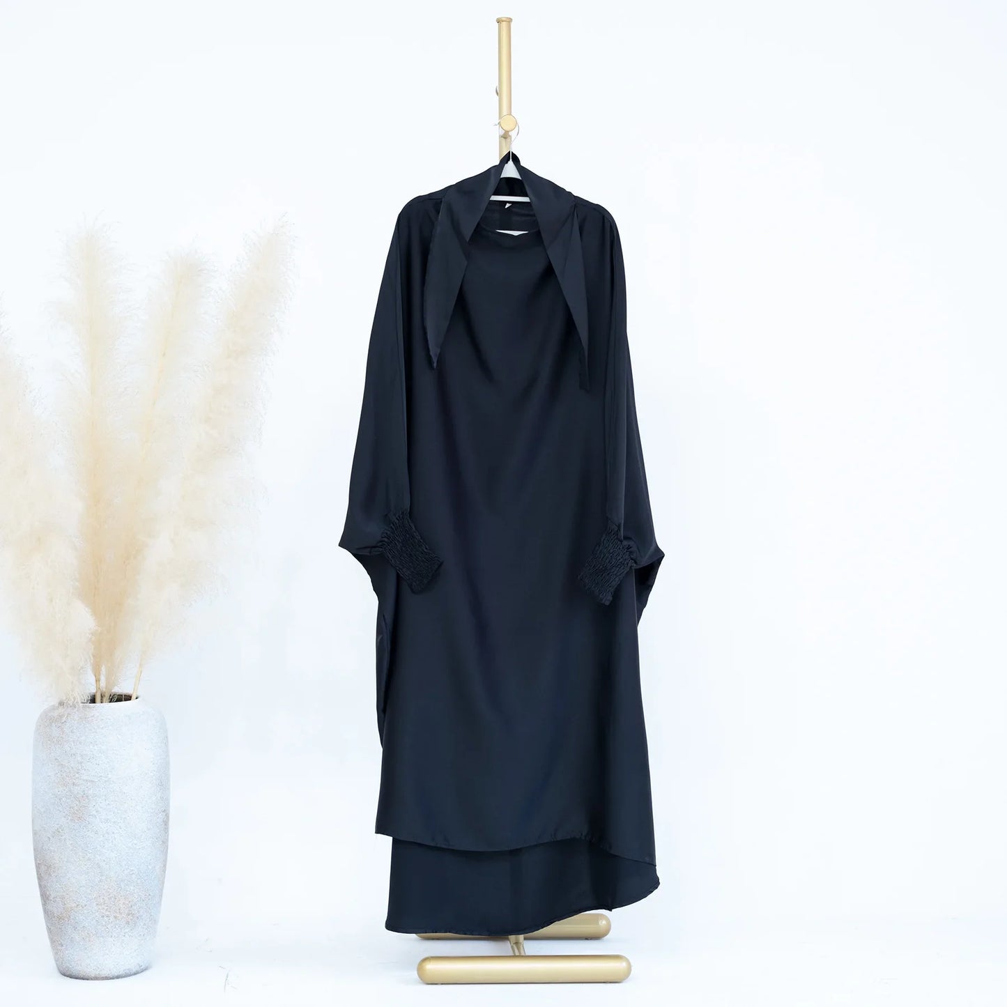 Muslim Child Jilbab Prayer Dress Hijab Hooded Abaya Ramadan Eid Islamic Clothing Dubai Saudi Black Robe Kids Modest Dresses