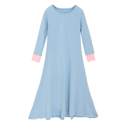 Muslim Islamic Baby Girls Ramadan Abaya With Hijab Full Length Robe Burka Maxi Little Kids Kaftan Girls Prayer Dresses Gowns