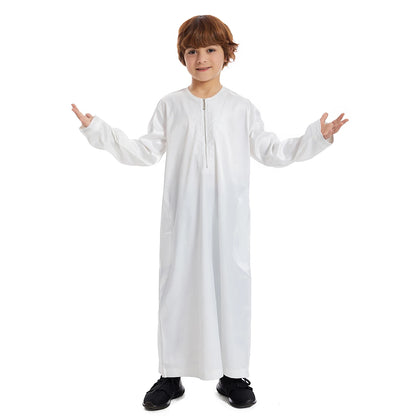 Middle East Muslim Kids Boys Jubba Thobe Eid Ramadan Islamic Children Djellaba Dishdasha Saudi Arabic Robe Dress Abaya Kaftan