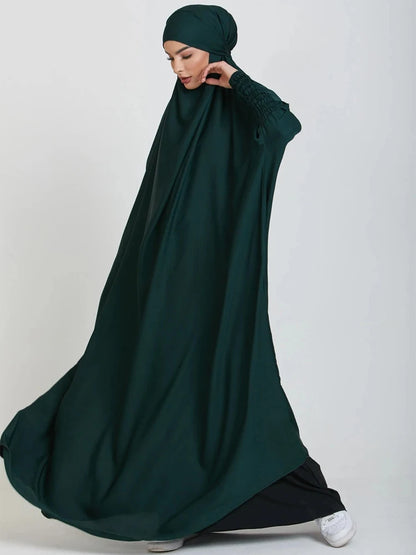 Muslim Women Jilbab Prayer Dress Hijab Hooded Abaya Ramadan Eid Islamic Clothing Dubai Saudi Black Robe Turkish Modes Dresses