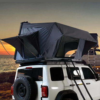 New Upgrade Automatic Rooftop Tent Durable 4-Sided Window With Sturdy Aluminium Roof Top Pop-Up Triangle Hard Shell For Camping