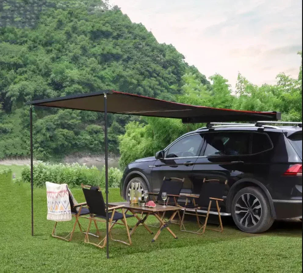 Caravan Awnings,Waterproof Retractable Car Awning Tent Outdoor Camper Tent Car Roof Side 4x4 Awning For SUV Caravan Privacy