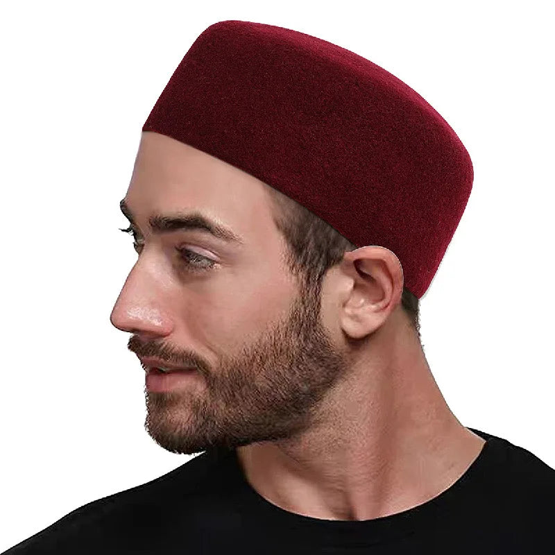 Muslim Caps For Men Clothing Freeshipping Prayer Hat Kufi Islamic Accessories Hijab  Tax Products Turkey Jewish Wool 03293