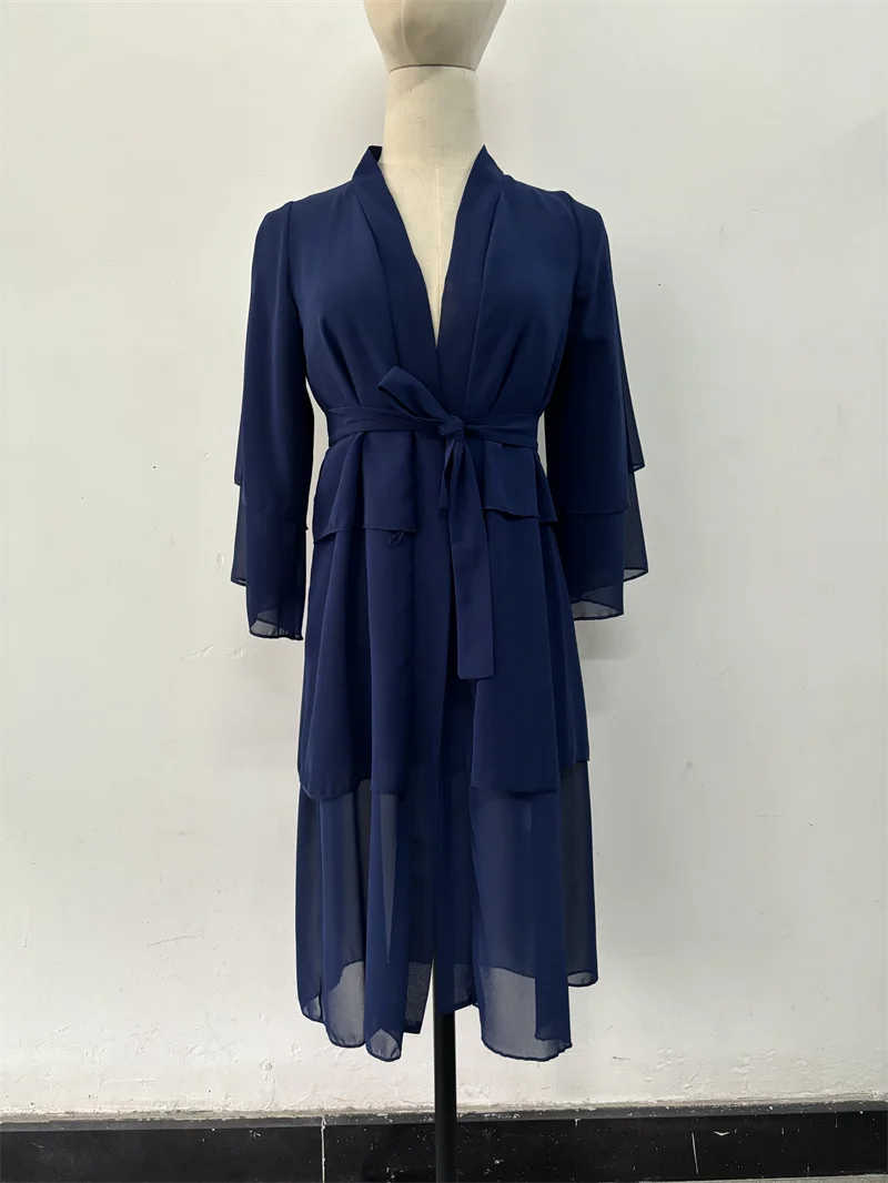 Ramadan Muslim Girls Abaya Solid Long Kaftan Open Abayas Robe Dress Kebaya Kids Clothes Dubai Kaftan Kimono Jalabiya Caftan Gown
