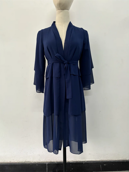 Ramadan Muslim Girls Abaya Solid Long Kaftan Open Abayas Robe Dress Kebaya Kids Clothes Dubai Kaftan Kimono Jalabiya Caftan Gown