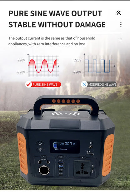 Portable Power Station 139200mAh 500W original Power Bank Charger 110V/220V lithium battery Outdoor camping portable charger