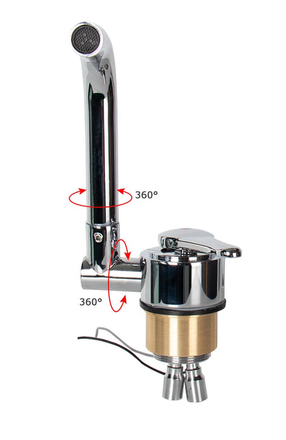 Motorhome Trailer Modification Parts Kitchen Bathroom Hot and Cold Folding Faucet 304 Stainless Steel Faucet RV Camper Accessori