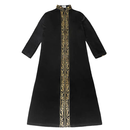Ramadan Muslim Men Velvet Jubba Thobe Warm Kaftan Islam Clothing Eid Saudi Arabic Robe Thoub Thawb Dubai Abaya Dress Gown Abayas
