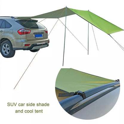 300x150cm Car Side Awning Rooftop Tent Waterproof Side Tent For Outdoor Camping Awning Sun Canopy Sunshade Campervan Waterproof