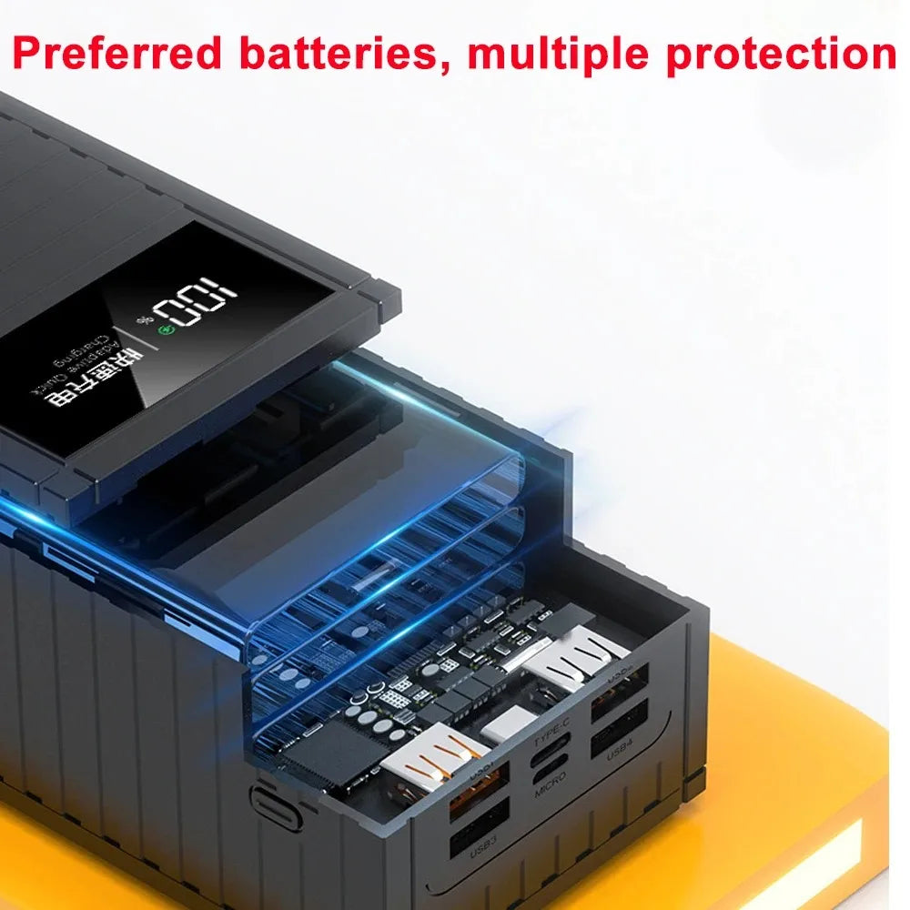 30000mAh Power Bank PD 20W Fast Charging Portable Outdoor Power Station Multifunctional USB Charger For Camping Home Outdoors