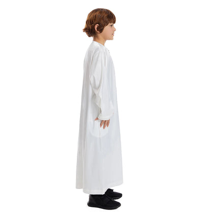 Saudi Eid Ramadan Muslim Kids Boys Abaya Jubba Thobe Dress Children Islamic Robe Dubai Kaftan Saudi Arabic Djellaba Dishdasha
