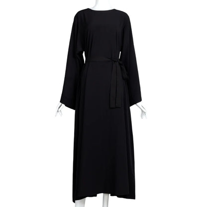 Kaftan Abaya Long Sleeve Maxi Dress Islamic Prayer Robe Modest Dress Full Length Muslim Abaya Dresses Modest Dress