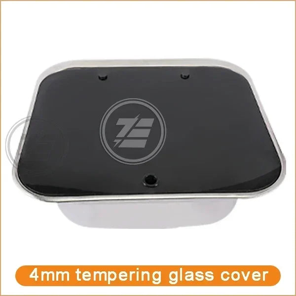 Caravan Camping Stainless Steel Hand Wash Basin with Tempered Glass Lid Camping Accessories Caravan Stainless Steel Lidded Sinks