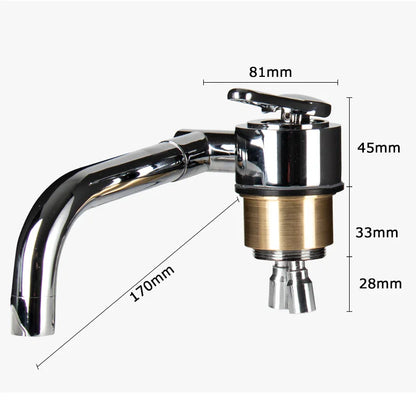 Motorhome Trailer Modification Parts Kitchen Bathroom Hot and Cold Folding Faucet 304 Stainless Steel Faucet RV Camper Accessori