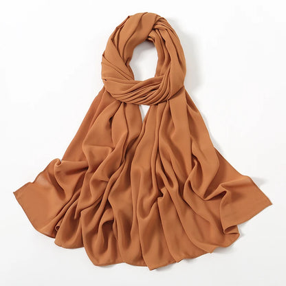 180g Heavy Chiffon Hijab Scarf Muslim Abayas Shawl Women Hijab Cloth Premium Chiffon Headscarf Turban Malaysian Islamic Dresses