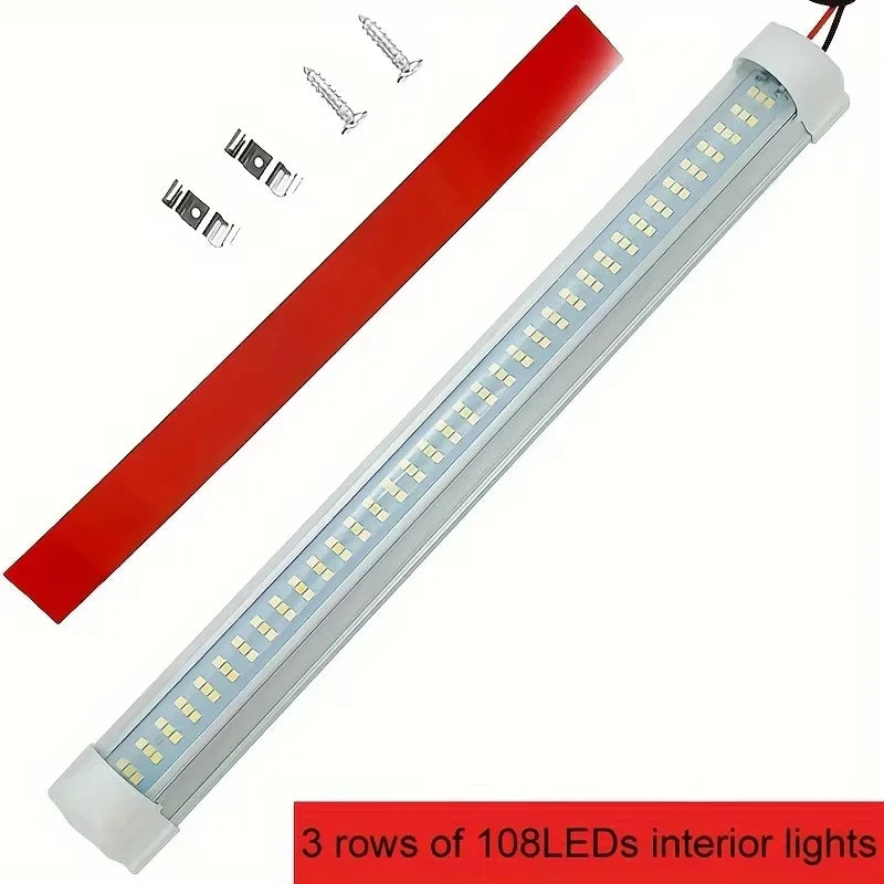 1PC 12V-80V Bright LED Car Interior Light Universal Cabin Ceiling Reading Lamp With Switch For Trailer Car RV Van Camper Caravan