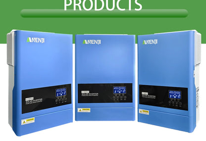 6.2KW 4KW Solar Inverter Hybrid 48V 24V Pure Sine Wave On Grid Off Grid MPPT 100A/120A Solar Charge Controller For PV 60-500V
