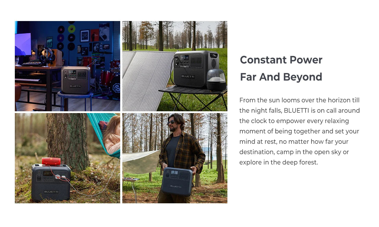 [US Plug] BLUETTI AC180 1152Wh 1800W Protable Power station LiFePO4 Solar Generator 3500+ Cycles For Camping Hiking Fish Trips