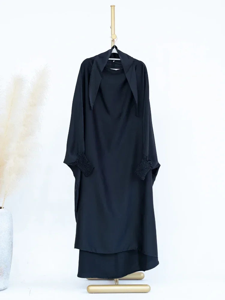 Ramadan Muslim Dress Girls Kids Prayer Garment Hijab Dress  Child Hooded Abaya Full Cover Niqab Islam Dubai Eid Robe 2023 jilbab
