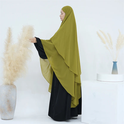 Ramadan Eid Dubai Chiffon Niqab Maxi Khimar Abaya Damen Islam Muslim Hijab Dress Abayas For Women Kebaya Hijabs Femme Musulmane